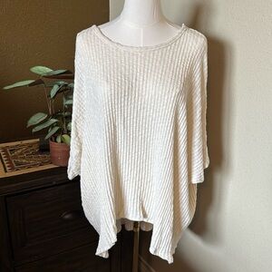 Andree By Unit Cream Boxy 3/4 Sleeve Blouse-Andree By Unit